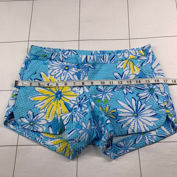 Lilly Pulitzer Shorts Womens 00 Blue Adie Breakwater Daisy Preppy Floral Casual - Picture 9 of 12
